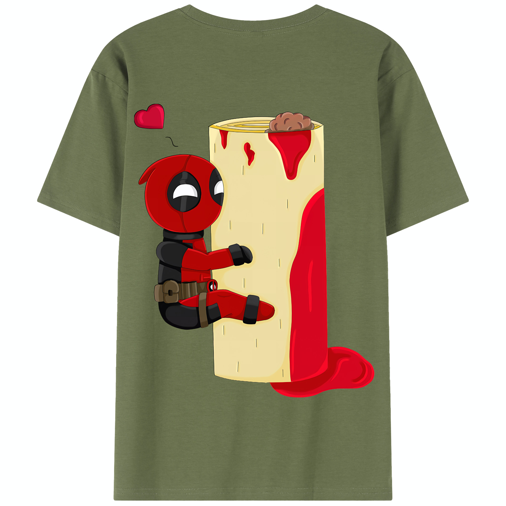 （画像用） Deadpool デッドプール 綿100％半袖Tシャツ（背面プリント）